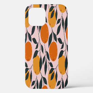 Coque iPhone 12 Motif orange vibrant