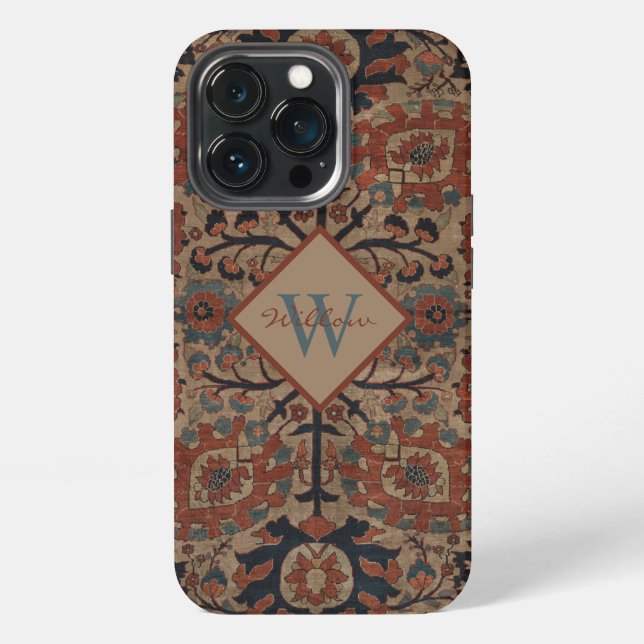 Coque iPhone Motif oriental monogramme traditionnel (Dos)