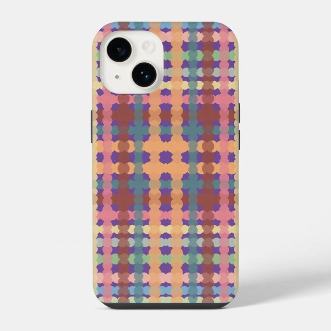 Coque iPhone Motif pastel pointillé (Verso)
