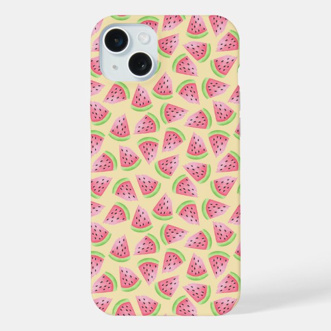 Coque iPhone Motif Pastèque Amusant (Verso)