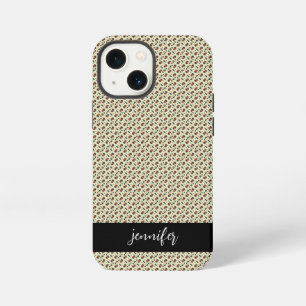 Etui iPhone 13 Mini Motif peau de léopard nom personnalisable
