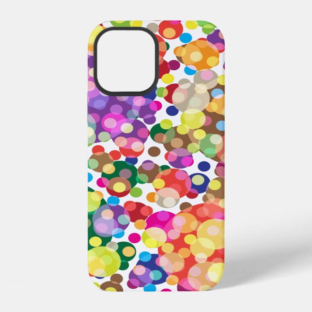 Coque iPhone Motif Polka coloré (Verso)