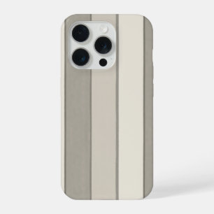 Coque iPhone 15 Pro Motif rayé cabane greige intemporel peintre