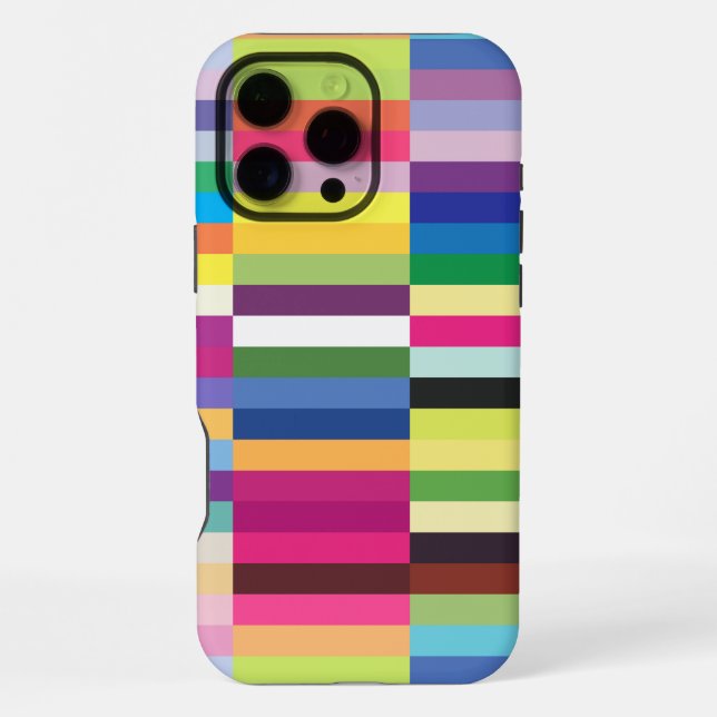 Coque iPhone Motif rayé coloré sans couture (Verso)