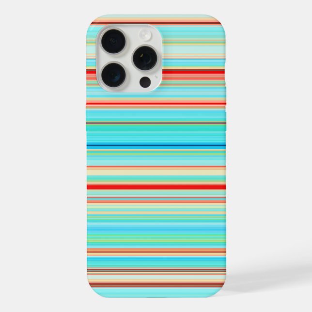 Coque iPhone Motif rayé multicolore (Verso)
