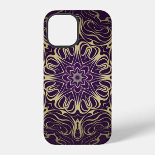 Coque iPhone 12 Motif rond de fleurs. Illustration. Saint-Valentin