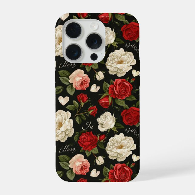 Coque iPhone Motif Rose Vintage (Verso)