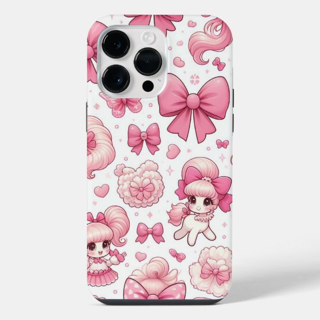 Coque iPhone motif ruban et cerise  (Verso)