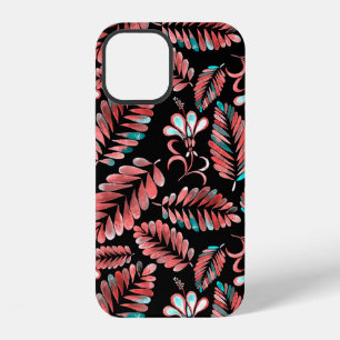Coque iPhone 12 Motif sans couture à l'aquarelle avec fond floral