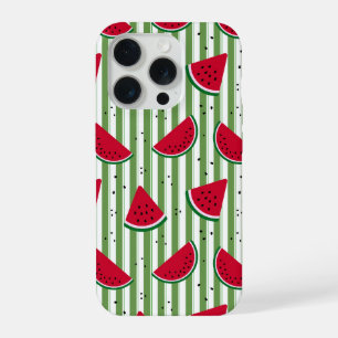 Coque iPhone 15 Pro Motif sans couture à rayures de pastèque