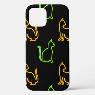 Coque iPhone 12 Motif sans couture avec catabstraction, animal, ar