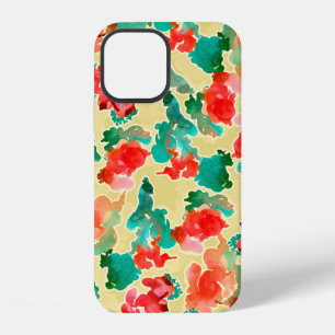 Coque iPhone 12 Motif sans couture avec des fleurs abstraites dess