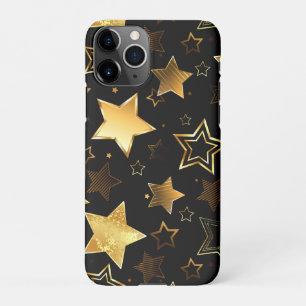 Coque iPhone 11Pro Motif sans couture avec étoiles d'or