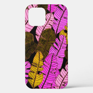 Coque iPhone 12 Motif sans couture avec feuilles tropicales dessin