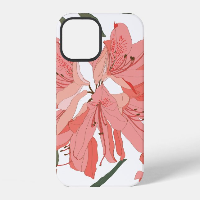 Coque iPhone Motif sans couture avec fleur d'oléandre. Composit (Verso)