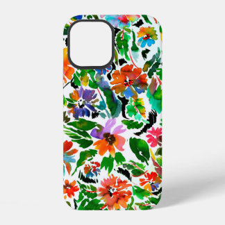 Coque iPhone 12 Motif sans couture avec fleurs
