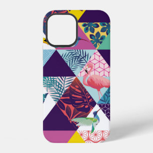 Coque iPhone 12 motif sans couture avec perroquet, toucans, colibr