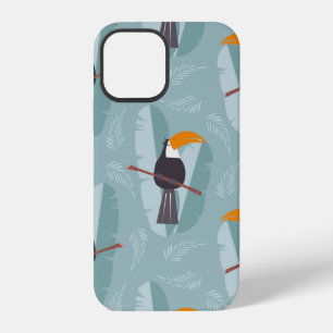 Coque iPhone 12 Motif sans couture avec un perroquet de jungle mig