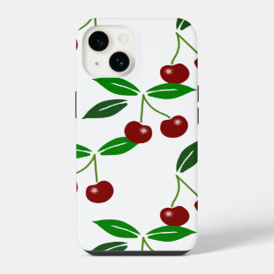 Coque Pour iPhone 14 Motif sans couture de cerise fraîche iPC