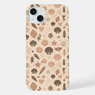 Coque iPhone 15 Plus Motif sans couture de coquillages