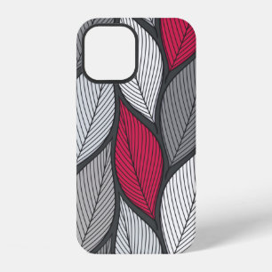 Coque iPhone 12 Motif sans couture de feuilles colorées stylisées
