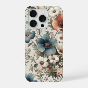 Coque iPhone 15 Pro Motif sans couture de fleurs colorées mignonnes