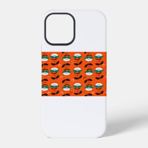 Coque iPhone 12 Motif sans couture de fleurs et de feuilles rétro.