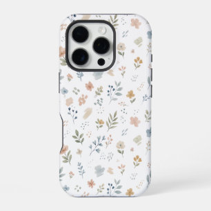 Coque iPhone 16 Pro Motif sans couture de fleurs sauvages à l'aquarell