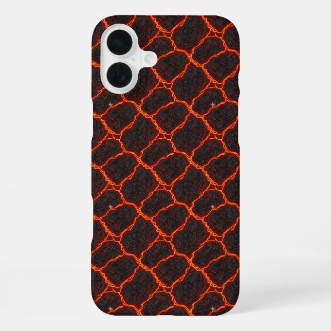 Coque iPhone Motif sans couture de flux de lave (Verso)