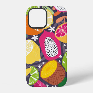 Coque iPhone 12 Motif sans couture de fruits, collection de tropi