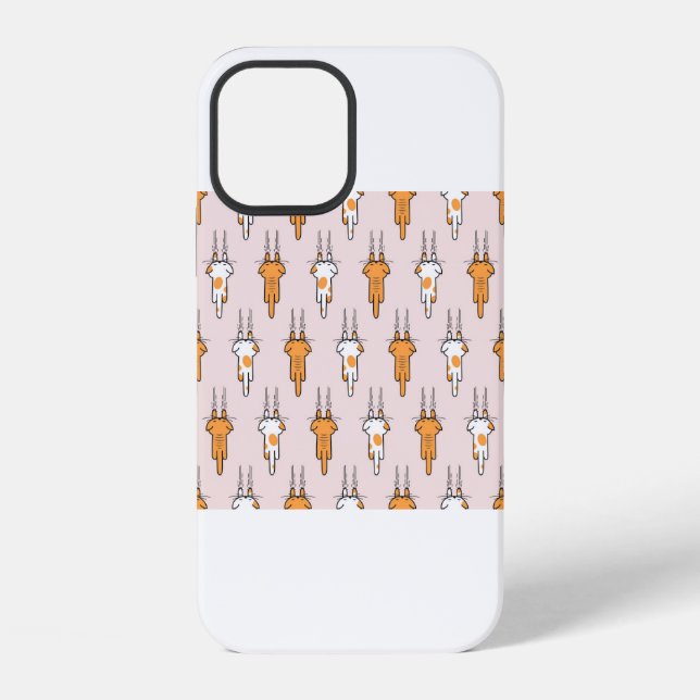 Coque iPhone Motif sans couture de griffure de chat (Verso)