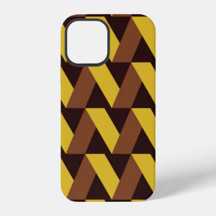Coque iPhone 12 Motif sans couture de luxe de ligne en zigzag