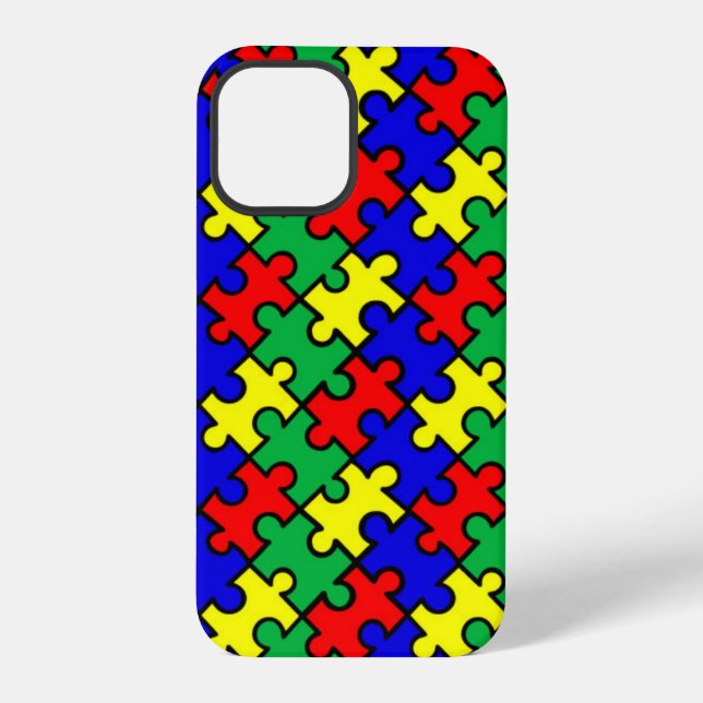 Coque iPhone Motif sans couture de puzzle (Verso)
