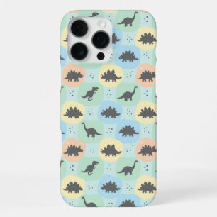 Coque iPhone 16 Pro Max Motif sans couture de silhouette de dinosaure préh