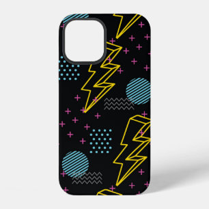 Coque iPhone 12 motif sans couture de style années 90