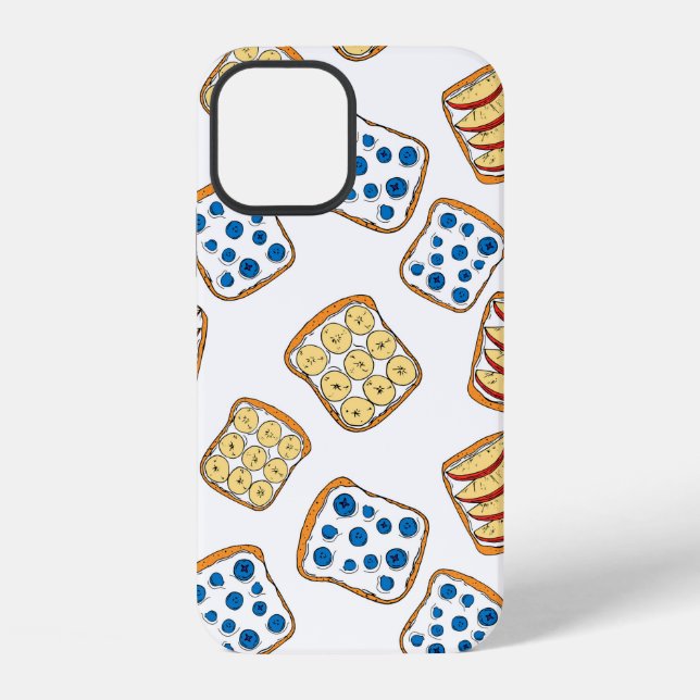 Coque iPhone Motif sans couture de toast (Verso)
