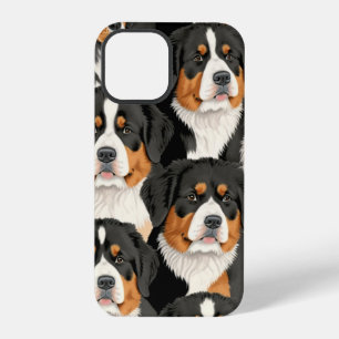 Coque iPhone 12 Pro Motif sans couture décoratif de chien de montagne