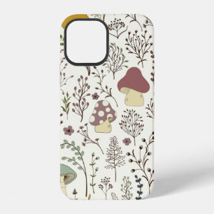 Coque iPhone 12 Motif sans couture. Ensemble de plantes sauvages c