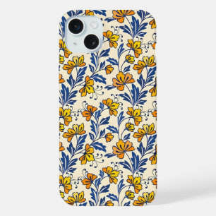 Coque iPhone 15 Plus Motif sans couture époustouflant de fleurs et de f