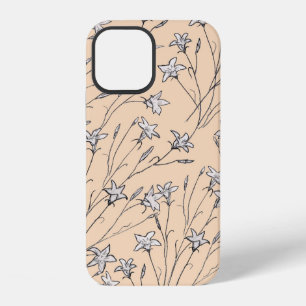 Coque iPhone 12 motif sans couture fleurs cloche pastel ligne sort
