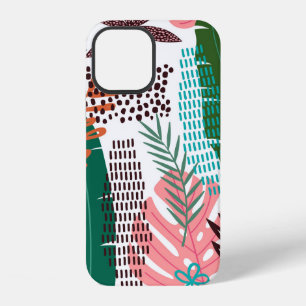 Coque iPhone 12 Motif sans couture fond tropical avec Monstera