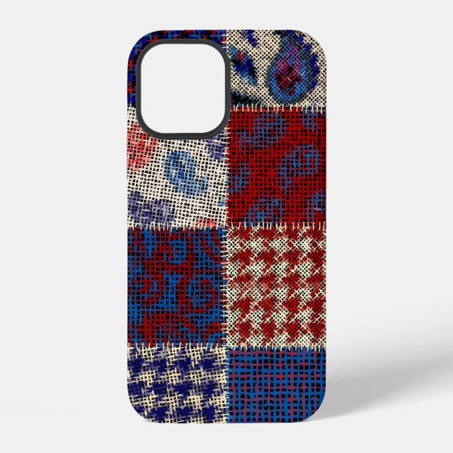 Coque iPhone Motif sans couture. Imitation d'un motif patchwork (Verso)