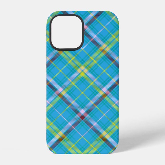 Coque iPhone Motif sans couture texturé à carreaux à chevron co (Verso)