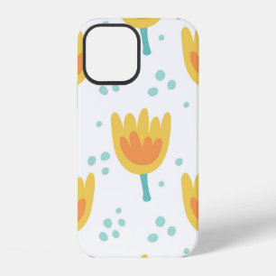 Coque iPhone 12 Motif sans couture vintage, joli motif de fleurs d