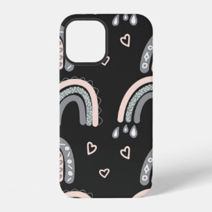 Coque iPhone 12 Motif sans fin arc-en-ciel adorable dans le style