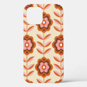 Coque iPhone 12 motif sans Seamless des années 70. 60s et les anné