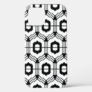 Coque iPhone 12 Motif sans soudure. arrière - plan géométrique vin
