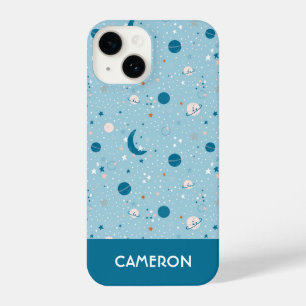 Coque Pour iPhone 14 Motif Sky & Space bleu