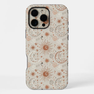 Coque iPhone 16 Pro Max Motif Soleil et Lune Bohème