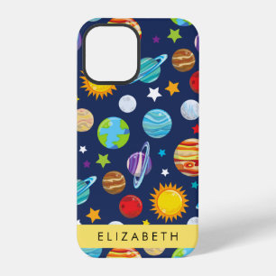 Coque iPhone 12 Pro Motif spatial, Planètes, Étoiles, Cosmos, Votre No